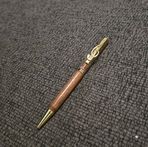 Vintage Wooden Pen with Treble Clef Music